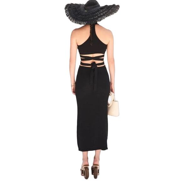 NWT Cult Gaia Aziza Cut Out Knit Dress in Black XL - Picture 11 of 16